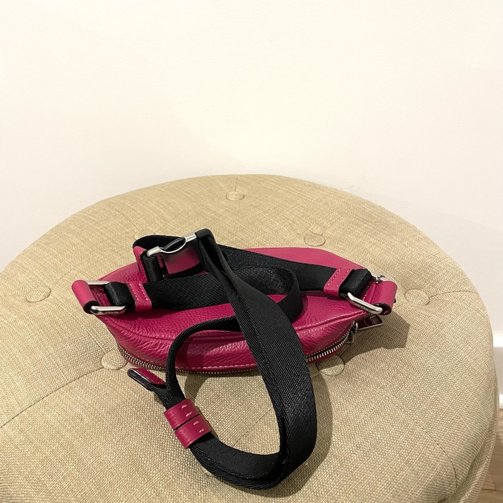 Coach Fuchsia Pebble Leather Mini Belt Bag - Picture 6 of 8